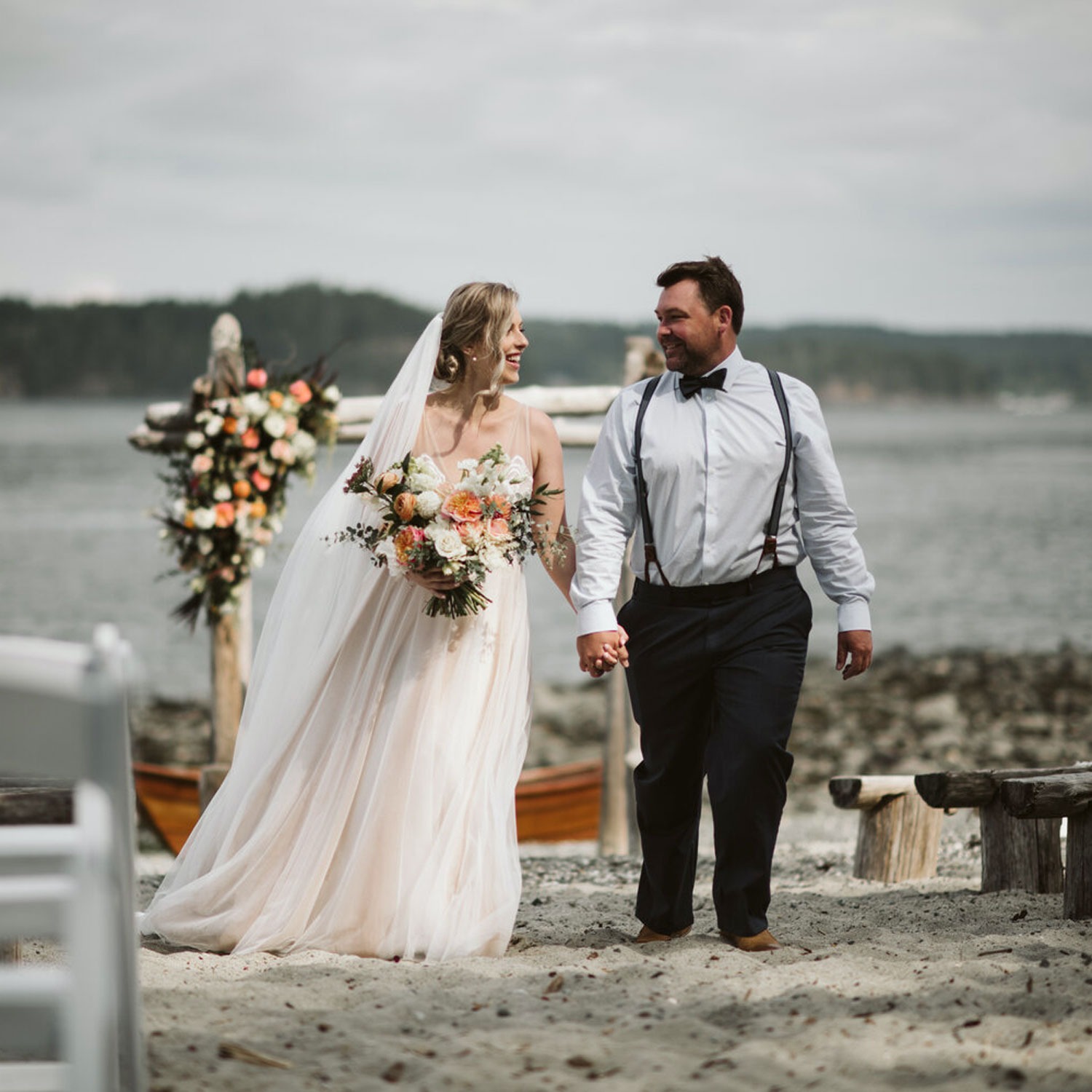 Waterfront wedding at Dolphin Resort in Campbell River on Vancouver Island
