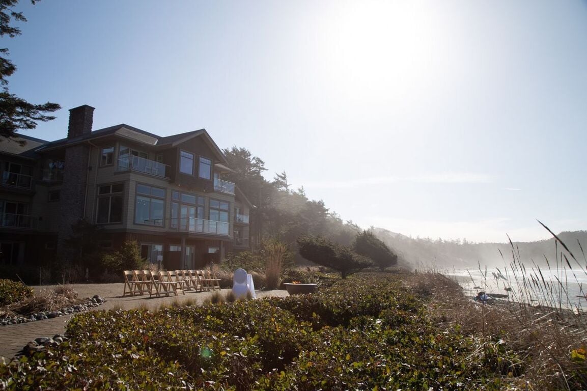 Coastal wedding at Long Beach Lodge Resort on Cox Bay in Tofino, Vancouver Island