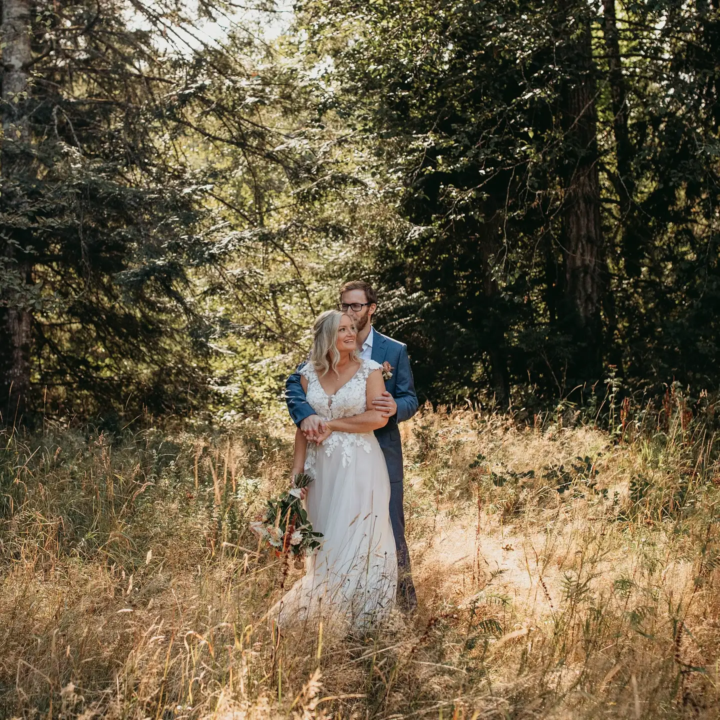 Brannen Lake Estates tree-lined ceremony area in Nanaimo BC