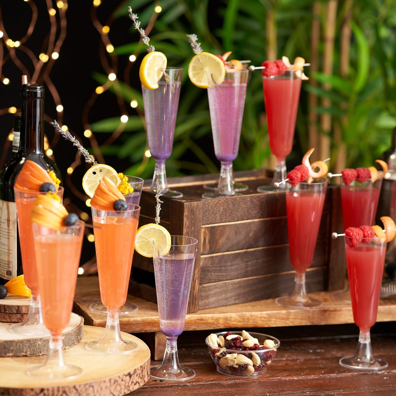 Plastic Champagne Flutes (Set of 48)